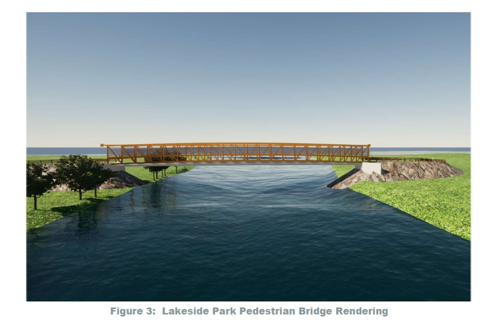 Lakeside Park Pedestrian Bridge ready to be assembled - KFIZ News 