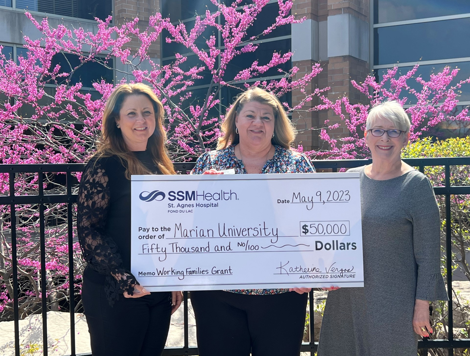 SSM Health Greater Fond du Lac Gives 50,000 To Marian University For