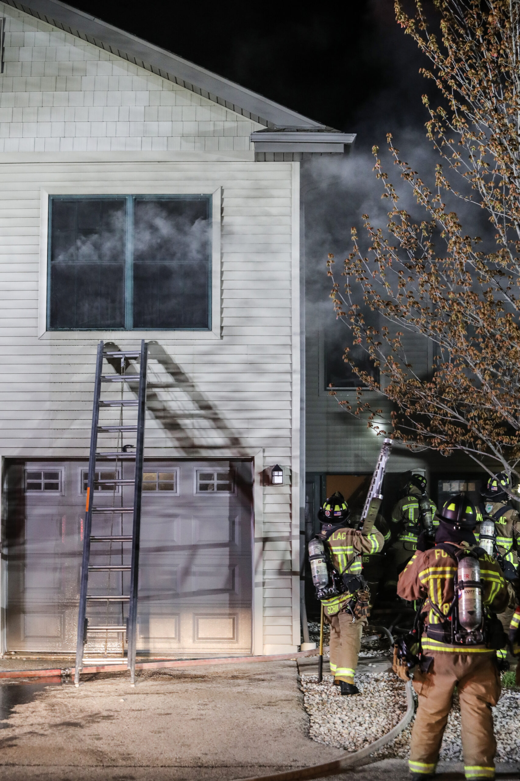 PHOTOS: Fire in Fond du Lac townhome sends two to hospital - KFIZ News ...